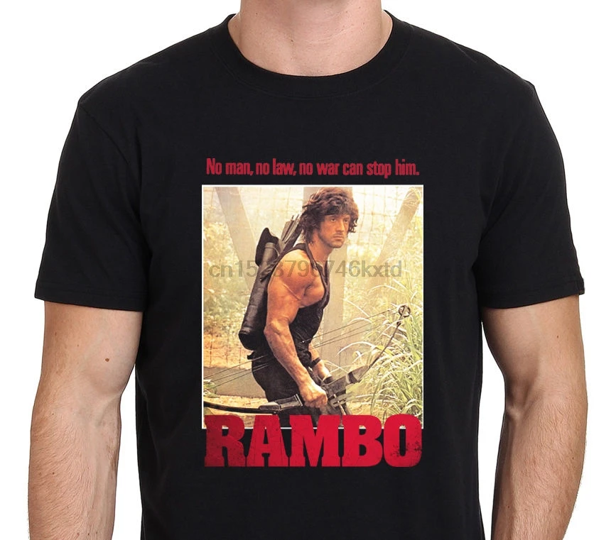 

Rambo Stallone John Rambo With Bow T Shirt Size S To 3Xl Printed Summer Style T Shirt Male Harajuku Top Fitness Brand