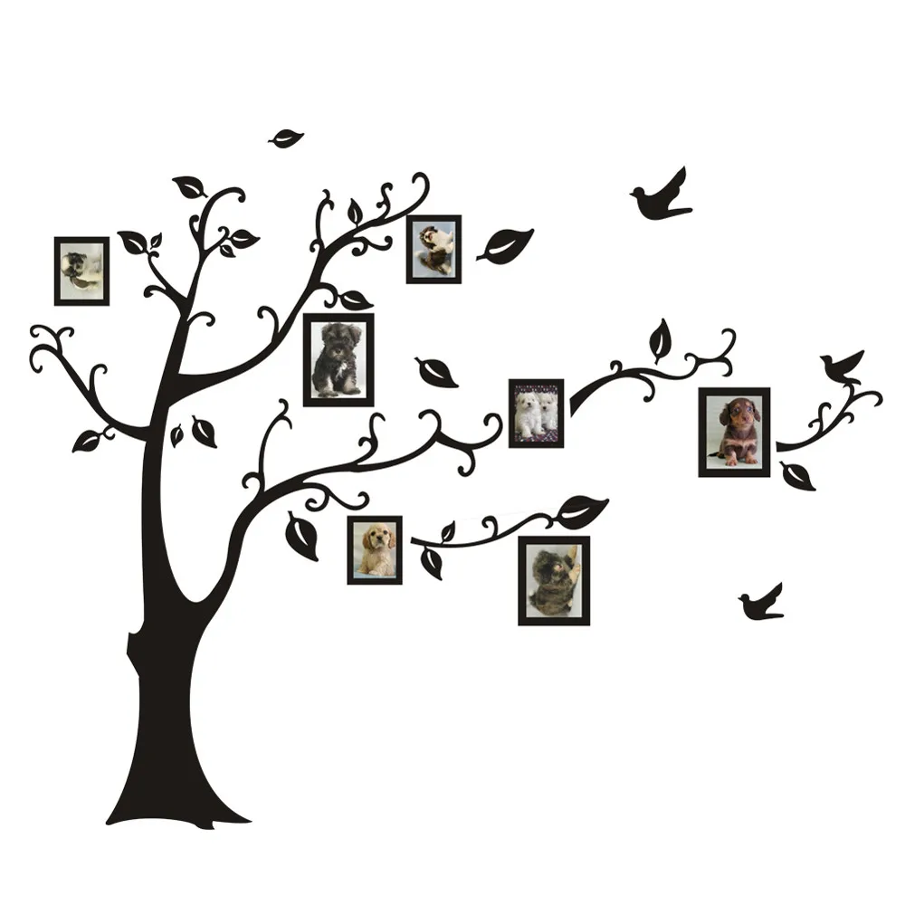 

2019 3D DIY Photo Tree Wall Stickers PVC Decals Adhesive Art Mural Wall Stickers Simple Modern Decorations For Home