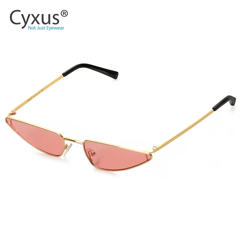 

Cyxus Retro Vintage Narrow Cat Eye Sunglasses for Women Mens Metal Frame Anti UV400 Eyewear 1998