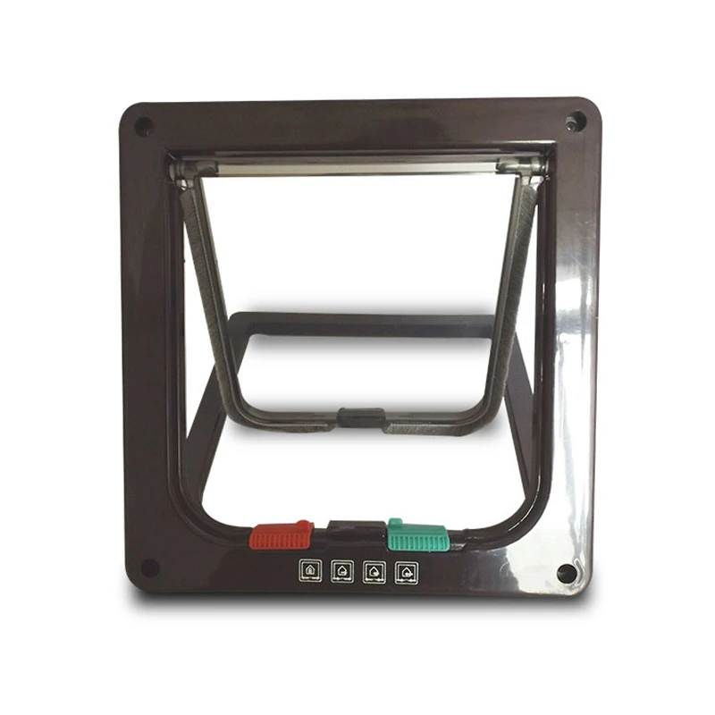 4 Way locking Lockable Cat Flap Door Kitten Dog Safe Lock Pet Safety Products