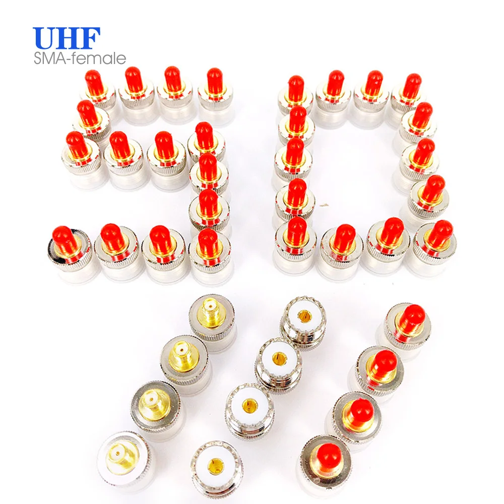 SMA Female to UHF Female RF Coaxial Coax Connector  Adapter 0