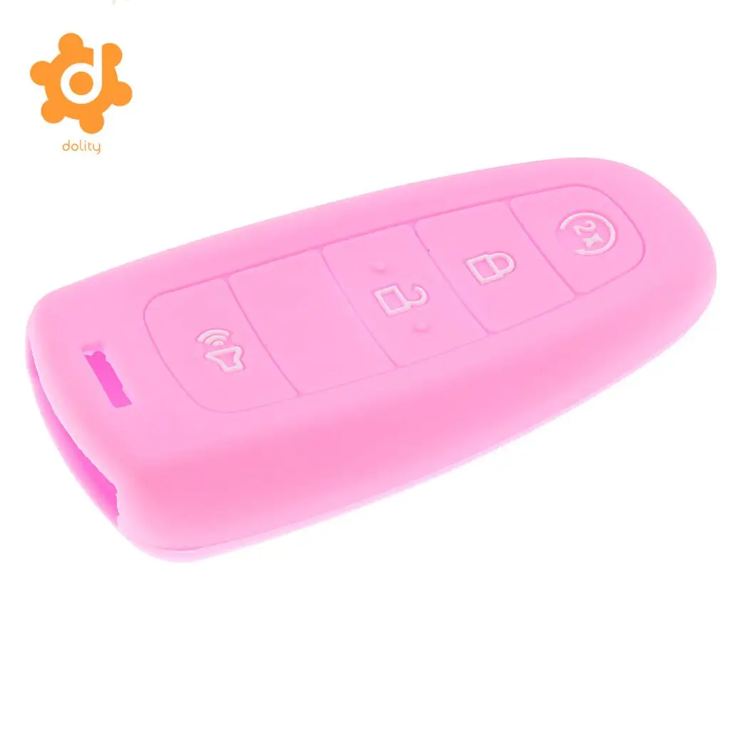 2x Remote Car Key Shell Case Fob Cover Protector for Ford Edge Luminous+Pink