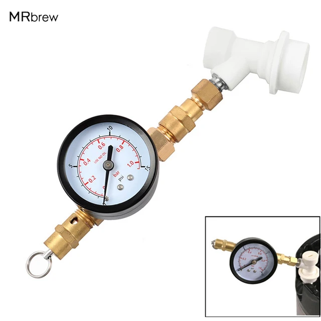 Hot! Homebrew Adjustable Pressure Valve w/Gauge With Thread Gas Ball Lock , Kegging equipment for beer brew