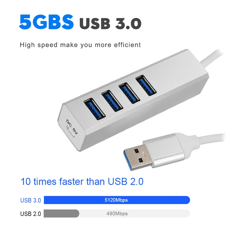 Алюминиевый Мульти USB C концентратор 3 0 USB3.0 Тип сплиттер для Macbook Pro Air несколько