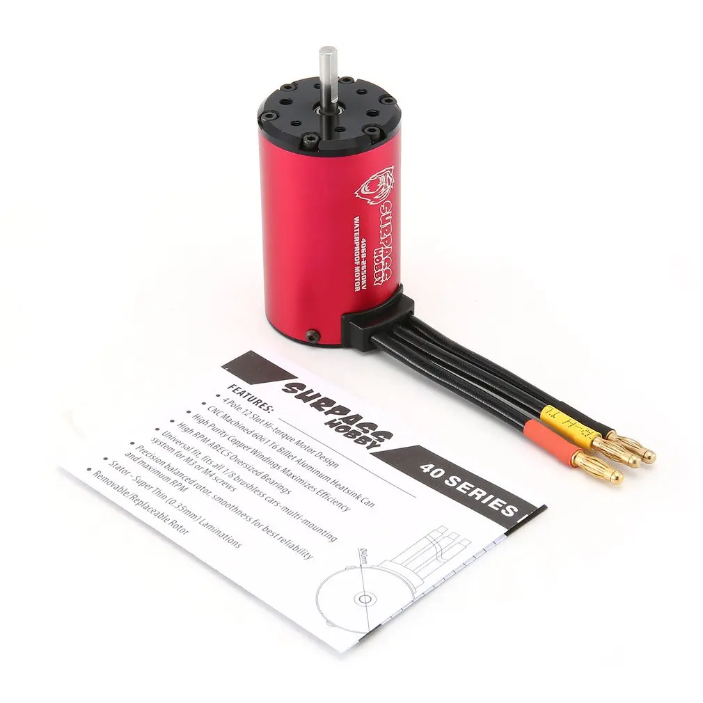 SURPASSHOBBY KK 4068 2650KV/2050KV Brushless Motor for GTR/Lexus 1:8 2S 3S 4S RC Drift Racing Off-road Climbing Car Sensorless