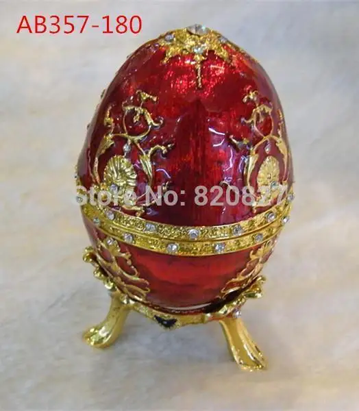 The Petroika Larissa Faberge-Style Enameled Egg Easter and Chirstmas Gift Box for Women