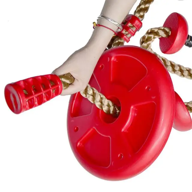 Jungle Gym Kingdom Climbing Rope with Platforms and Disc Swing Seat Fitness Swing Set Outdoor Kids Toy Birthday Gift Garden Sets 3