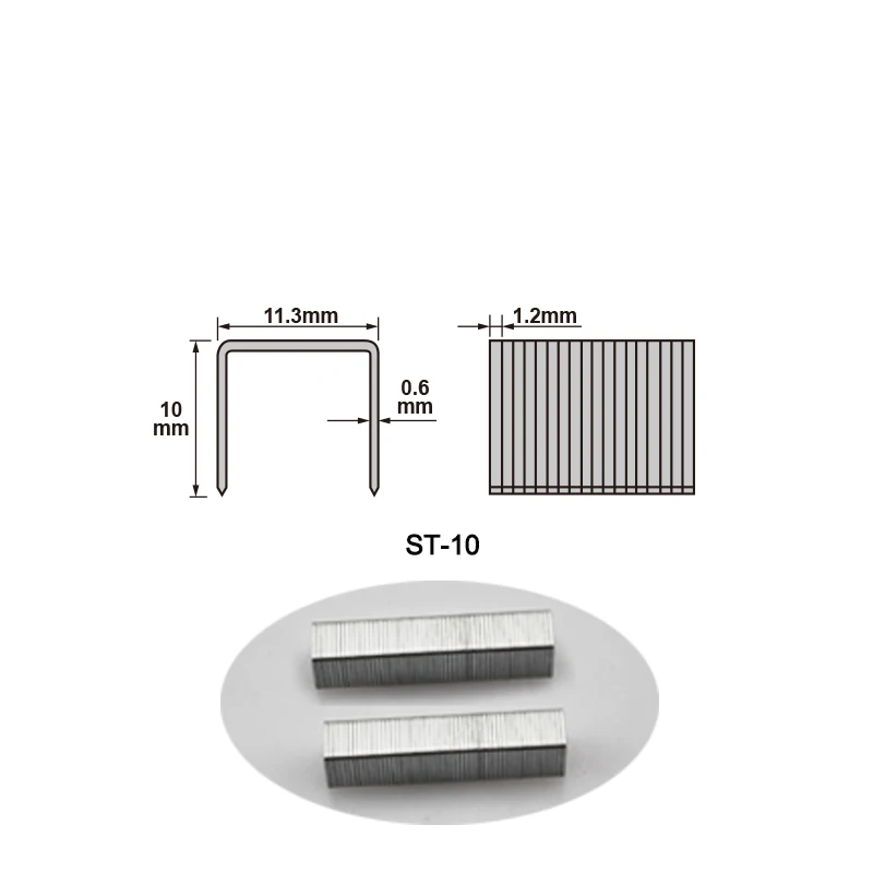 U-образные скобы армирующие гвозди для степлера деревянная мебель деревообрабатывающие аксессуары - Цвет: ST-10