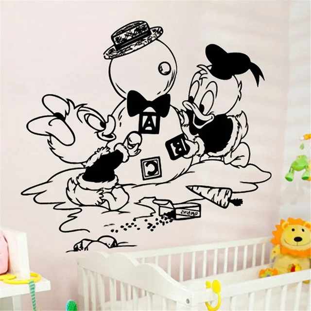 Lovely Donald Duck Baby Wall Decal Vinyl Nursery Room Home Lovely Donald Duck Baby Wall Decal Vinyl Nursery Room Home Decoration Waterproof Removable Stickers