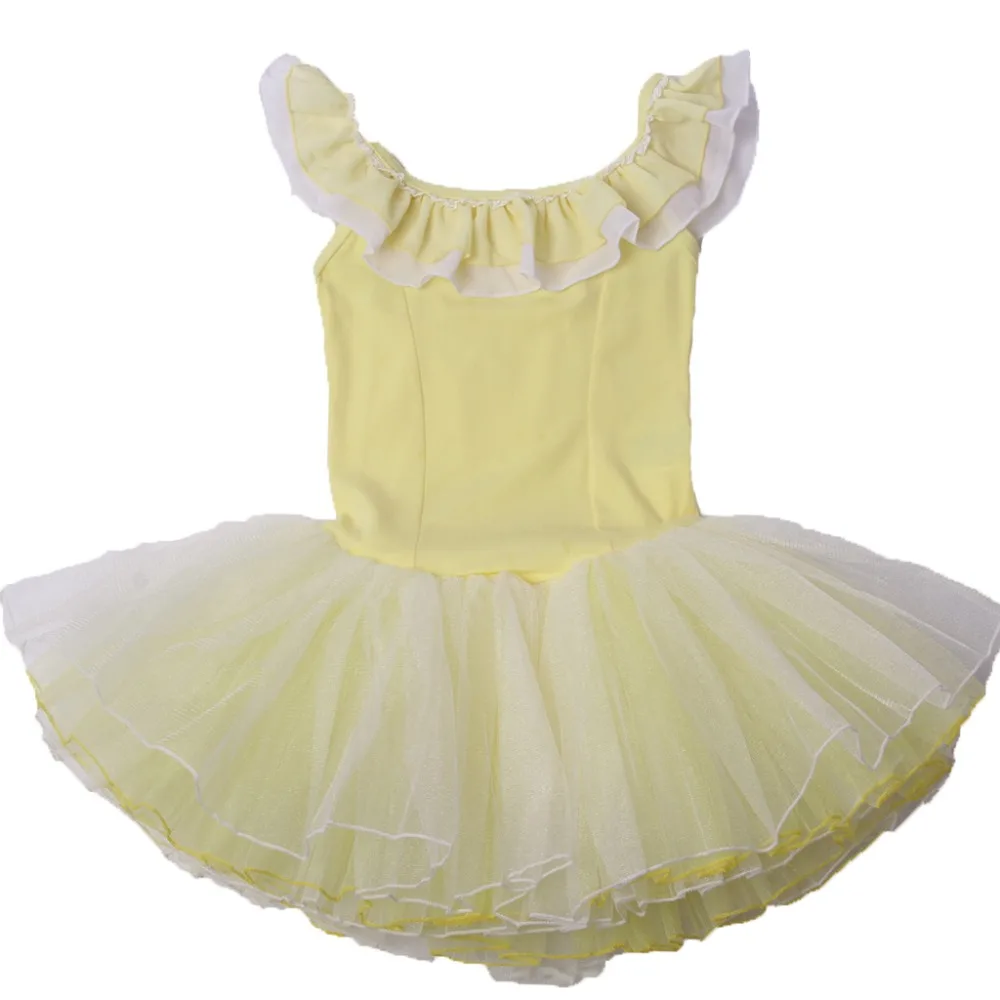 Wholesale/ Retail New Girls Yellow Ballet Tutu Dress Princess Leotard Ballet Gymanstics Skate
