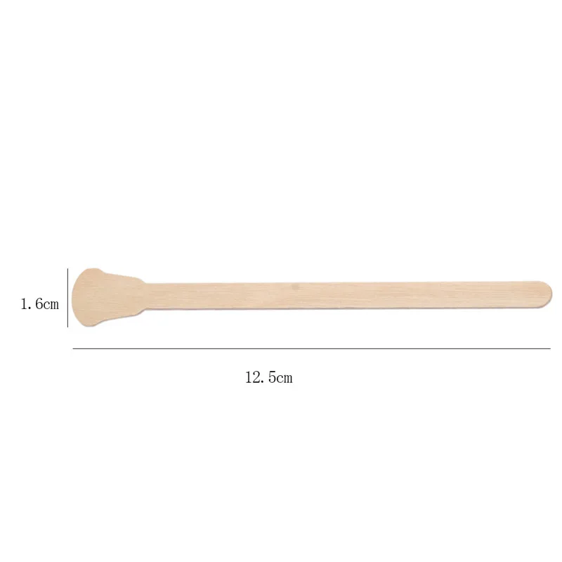 10Pcs Hair Removing Wax Stick Wooden Strips Hard Wax Beans Mixing Tool Cream Wax Kit Tongue Depressor Facial Mask Spatula