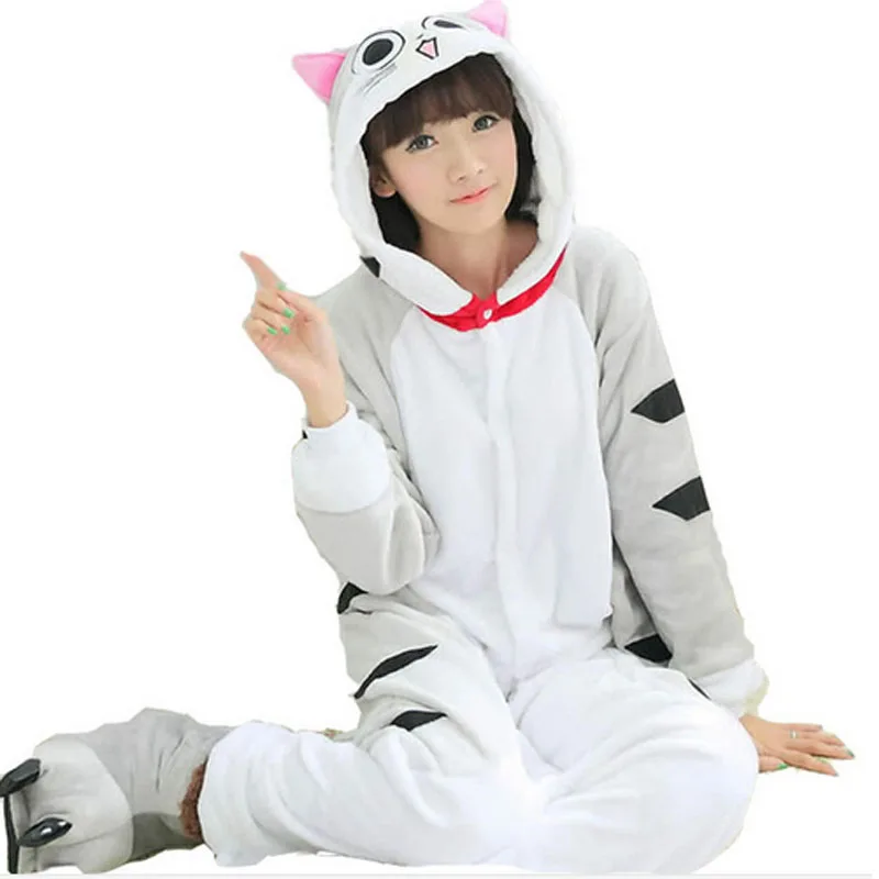 

Greywalnut Halloween Cheese Cat Animal Pajamas Costume Seals Pjs Chrismas Sleepwear For Women