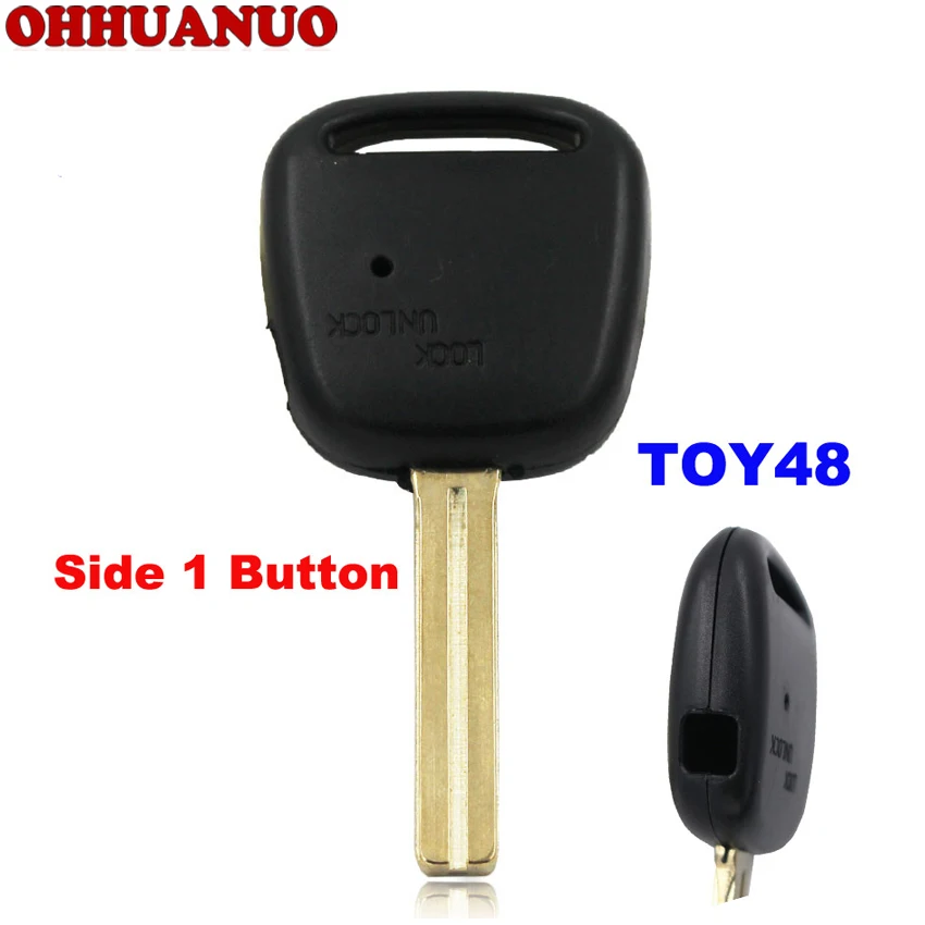 

SALE ! Side 1 Button Remote Key Shell for Toyota Key Case Fob Uncut Blade TOY48