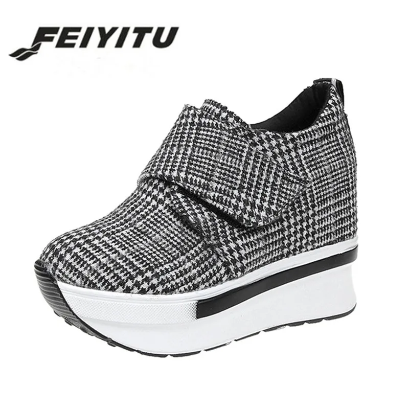 

FeiYiTu 2018 BRAND design size 35-40 Fashion High Heeled Woman Shoes hook&loop Lattices spring Lady footwear women shoes