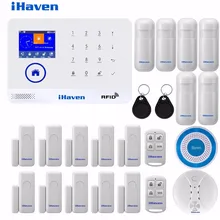 iHaven WIFI GSM alarm system RFID card Arm Disarm Multilingual burglar alarm Wireless Home Security APP Remote Door alarm