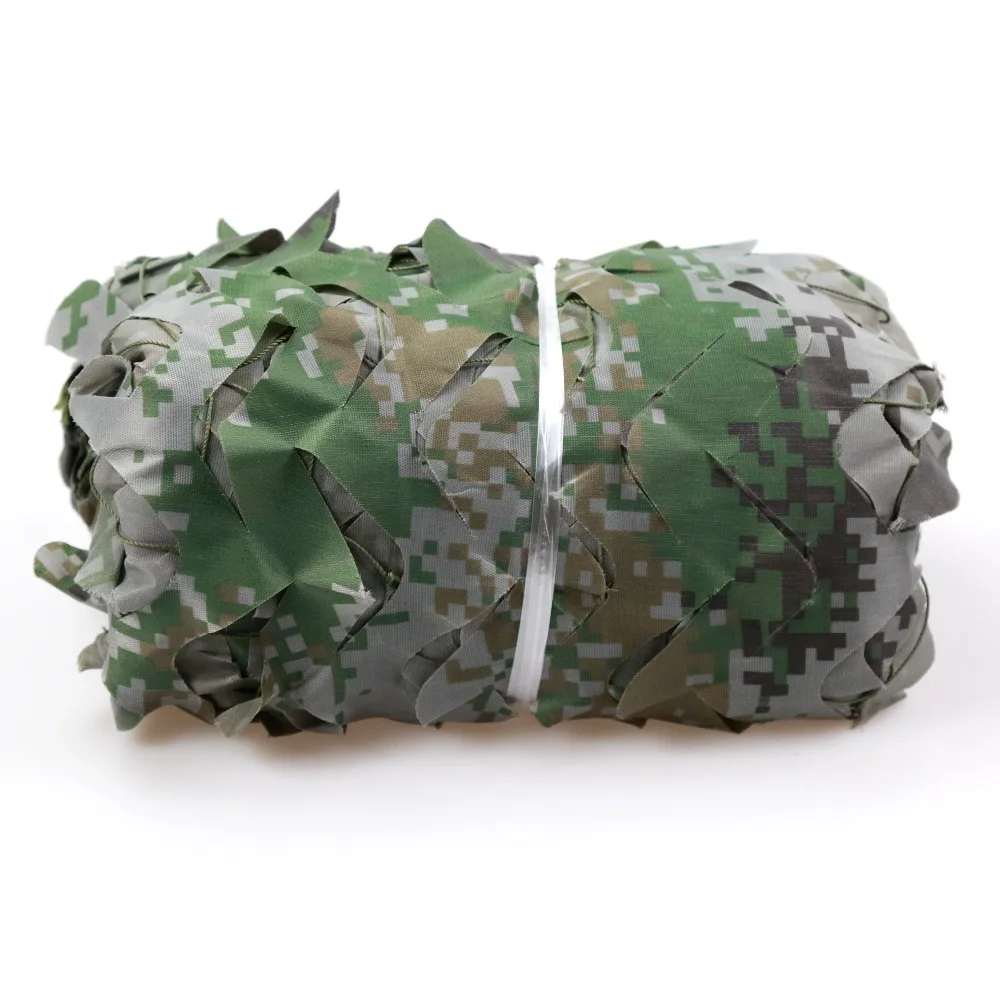 

Hunting Camping Ghillie Net Marpat Woodland Camouflage Net Jungle Leaves Camo Net For Military Car Shade Cover with hang rope