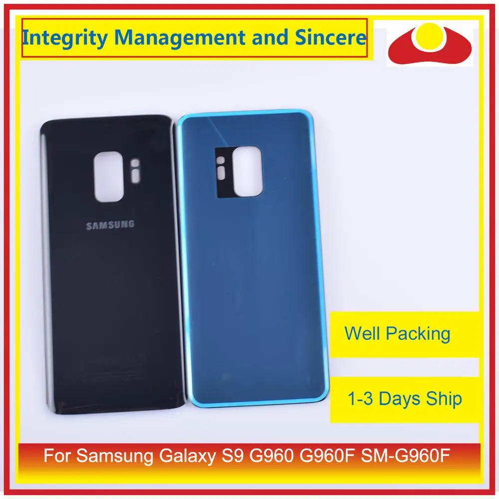 Оригинал для Samsung Galaxy S9 G960 G960F SM корпус батарейный отсек Задняя стеклянная крышка