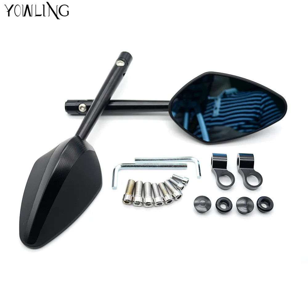 YOWLING Aluminum CNC motorcycle rearview Side mirror For honda yamaha tmax mt Kawasaki z750 Z800 Z1000 Suzuki Ducati XT660 WR250