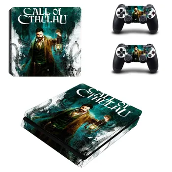 

PS4 Slim Skin Sticker For Sony PlayStation 4 Console and Controllers of Decal PS4 Slim Sticker Vinyl - Call of Cthulhu