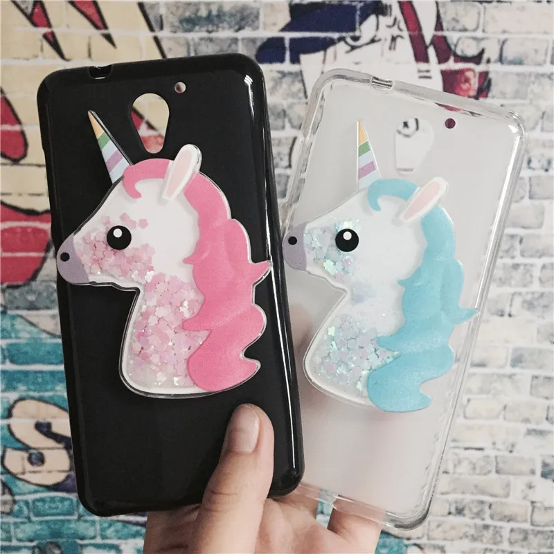 3D Unicorn Quicksand Liquid Soft Silicone Case for ZTE Blade A510 Phone Cover Cartoon Diamond Funda Coque Fashion Owl