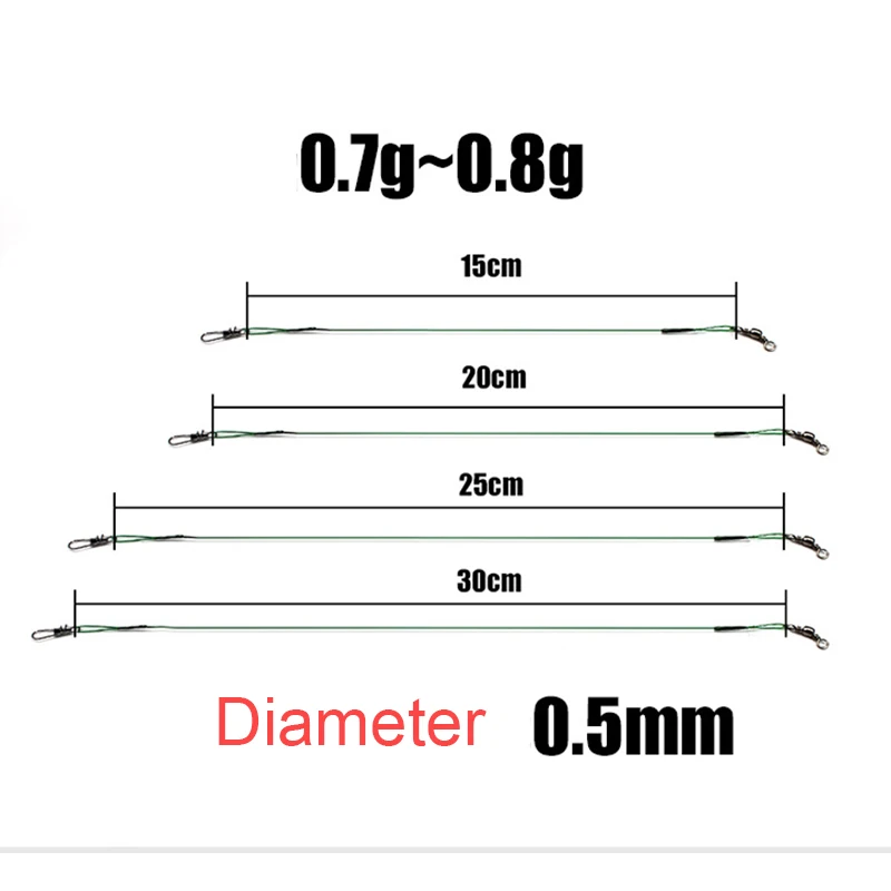 30 шт./упак. анти-укус рыболовные провода линии поводок приманки рыболовный крючок леска 15 см/21 см/25 см рыболовный поводок с шарнирным соединением оснастка рыболовные A47