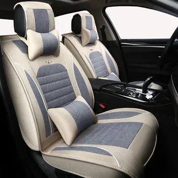 

High quality linen Universal car seat covers for Mercedes Benz W203 W204 211 AMG Smart Starline A93 Citroen C4 C5 accassorie