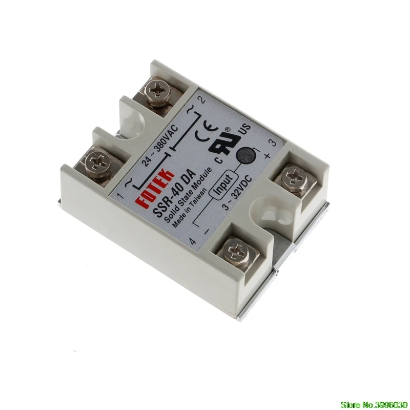 

24V-380V SSR-40DA 40A 3-32V DC-AC Solid State Relay Module New