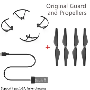

TELLO Charging USB Cable Port Battery Fast Charger Cable and Original Propeller Quick-Release Propellers Guard For DJI Tello