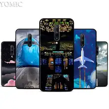 Aircraft Plane Airplane Silicone Case for Oneplus 7 7Pro 5T 6 6T Black Soft Case for Oneplus 7 7 Pro TPU Phone Cover