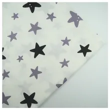 Syunss, хлопок саржевая ткань белая задняя фиолетовая черная с принтом звезд лоскутное DIY штора ручной работы текстильный материал швейная ткань