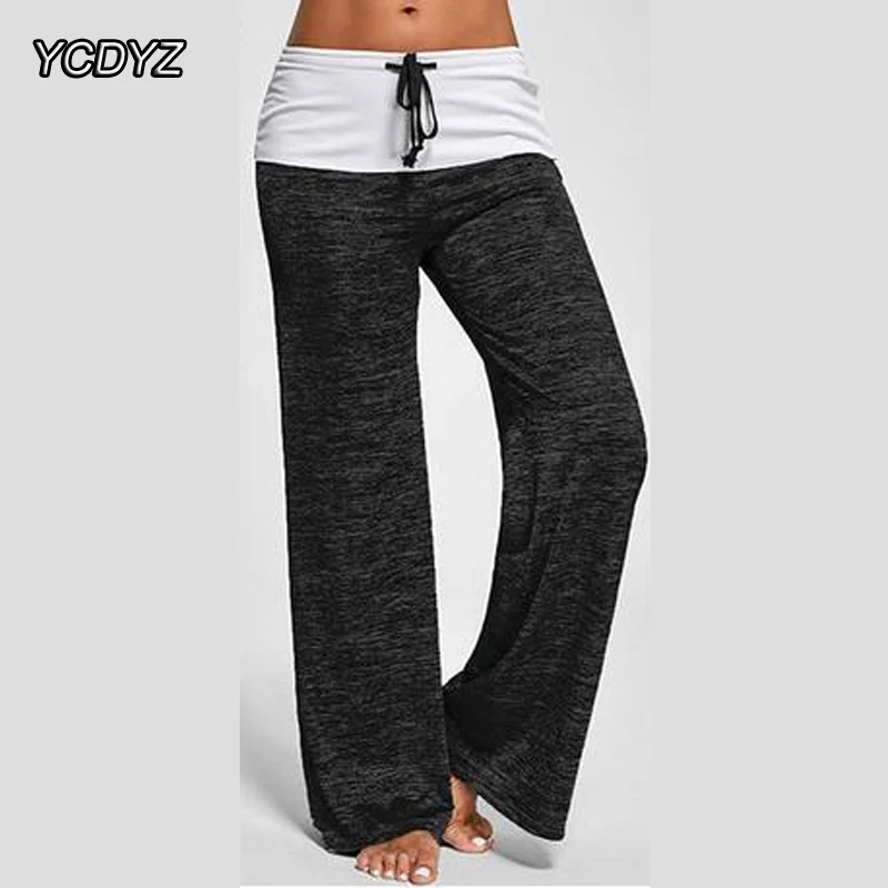 YCDYZ Women Casual Yoga Pants Indoor Loose Sportwear High Waist Elastic