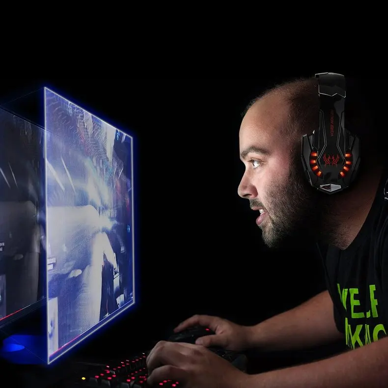3.5mm Dollar USD PS4 United Gaming komputer Headphone Java Cuci Headset USB Each Bercahaya Mic SETIAP G9000 Dengan gudang Pulau Gamer Stereo States Light LED Bass Untuk 1 3.5mm Dollar USD PS4 1