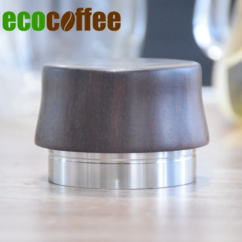 Ecocoffee 58 MM 304 الفولاذ المقاوم للصدأ سدادة قهوة خشبية مقبض القهوة مسحوق مطرقة باريستا Coffeeware مجموعات شقة قاعدة Ecocoffee 58 MM 304 الفولاذ المقاوم للصدأ سدادة قهوة خشبية مقبض القهوة مسحوق مطرقة باريستا Coffeeware مجموعات شقة قاعدة
