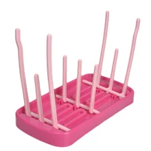 Бутылка стеллаж для сушки детских бутылочек сушилка для одежды старые Пластиковые розовый Бутылочки для очистки сушилки крылом для хранения сушилка