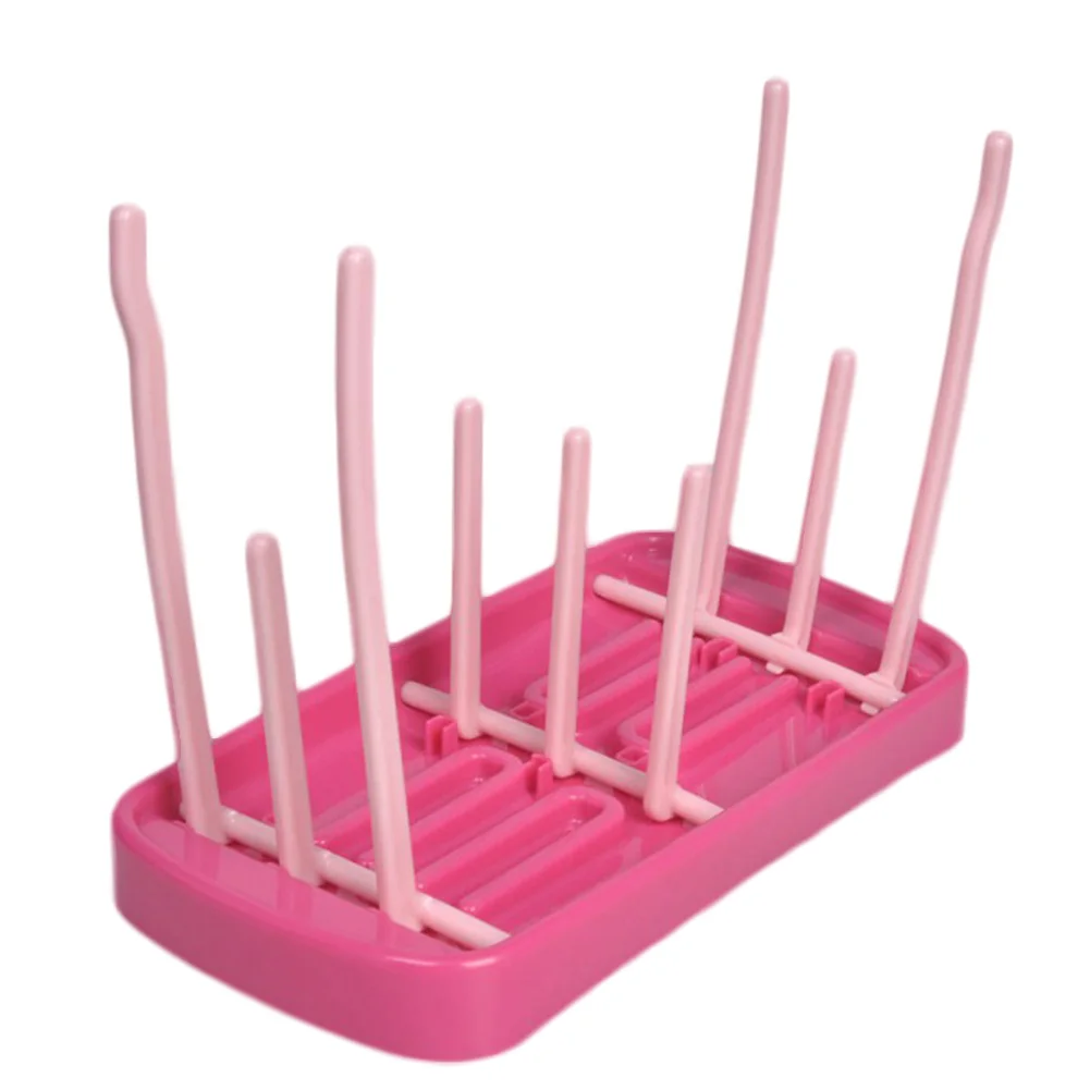 

Bottle dry rack Baby bottle drain rack Drying racks old plastic pink Baby Bottle Cleaning Dryer Drainer Storage Drying Rack