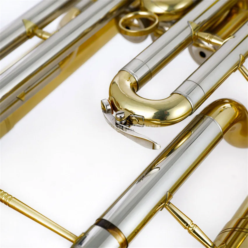 Professional Euphonium 3 Straight Key Bb Bass French Horn Gold Lacque Trumpet Brass Material Musical Instruments JBEP-1180