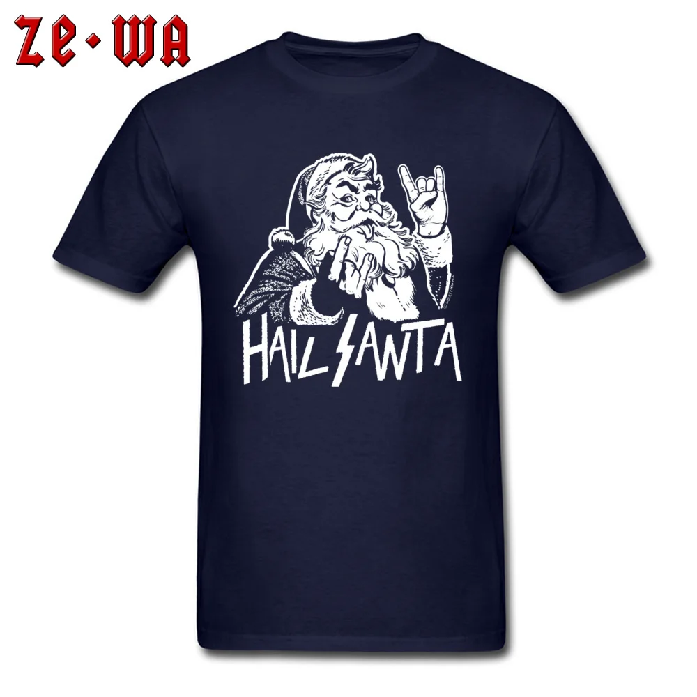  Mens Top T-shirts Hail Santa 5545 Casual T Shirt Cotton Fabric O-Neck Short Sleeve Normal T-Shirt Summer Autumn Hail Santa 5545 navy