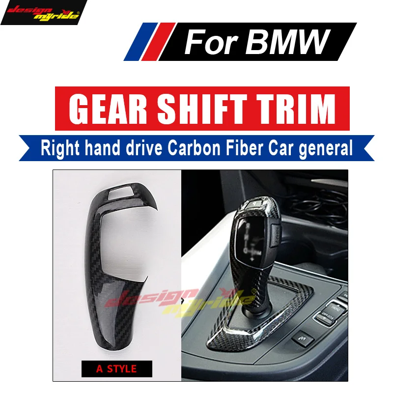 

For BMW E81 E82 E87 E88 F20 Shift Covers 118i 120i 128i Right hand drive car Carbon Fiber genneral Gear Shift Knob Cover A-style