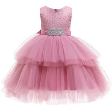 Модные платья для девочек; летнее платье принцессы с цветочным узором для девочек; фатиновое платье с блестками на спине для свадьбы, дня рождения, вечеринки; Детский костюм