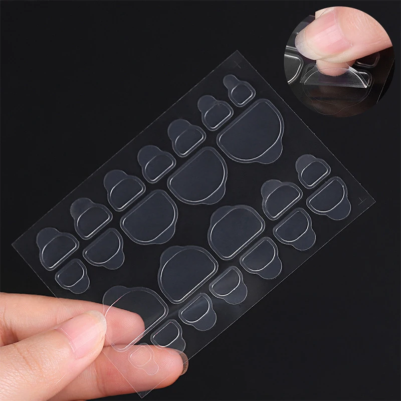 

5/10 Pcs/Pack Transparent Toenails Double-Sided Adhesive Tapes Toe Nail Sticker For Fake Faux Nails Toenails Jelly Stickers