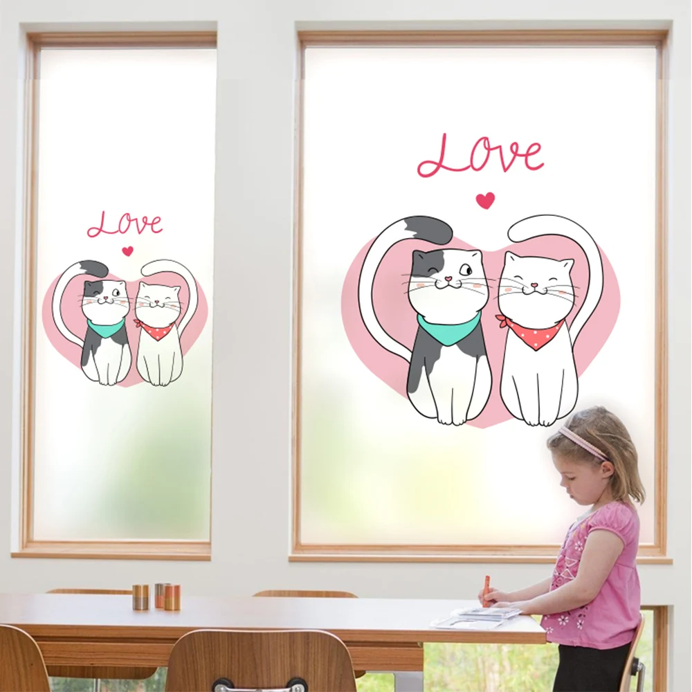 

Free Customized Stained Static Cling Window Film Frosted Privacy Glass Sticker Home Decor Digital print BLT1210 Like You