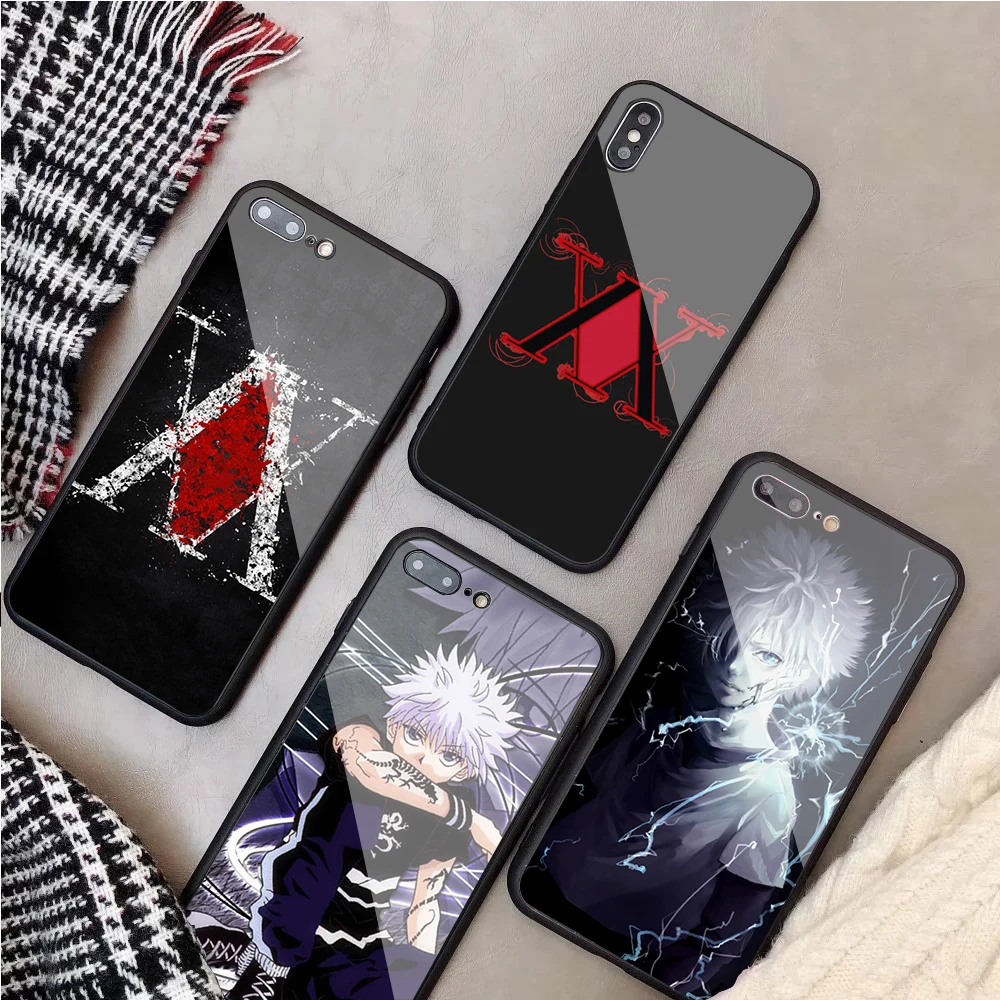 hunter x hunter License toughened glass phone case For iPhone 5 5C 5S
