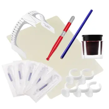 

Professional Tattoo Eyebrow Kits Manual Microblading Pen Needles Ring Pigment Practical Tattoo Tools For Permanent Makeup