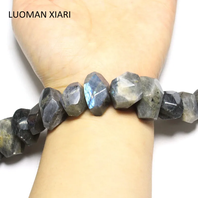 Luoman xiari AAA+ Естественный неправильной формы лабрадорит камень бусины для самостоятельного изготовления ювелирных изделий ожерелье материал около 14*20 мм нить 15''