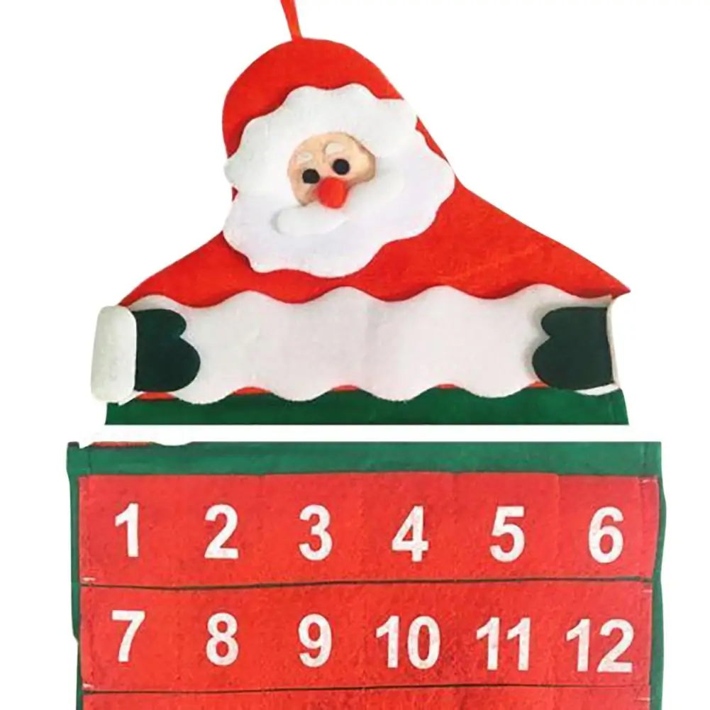 

Santa Claus Father Christmas Calendar Countdown Xmas Ornament Home Hotel Decor