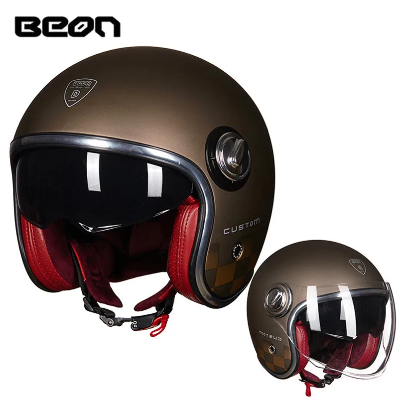 BEON Открытый мотоциклетный шлем винтажный Jet Casco Moto Ретро Чоппер Велосипед Motocyklowy