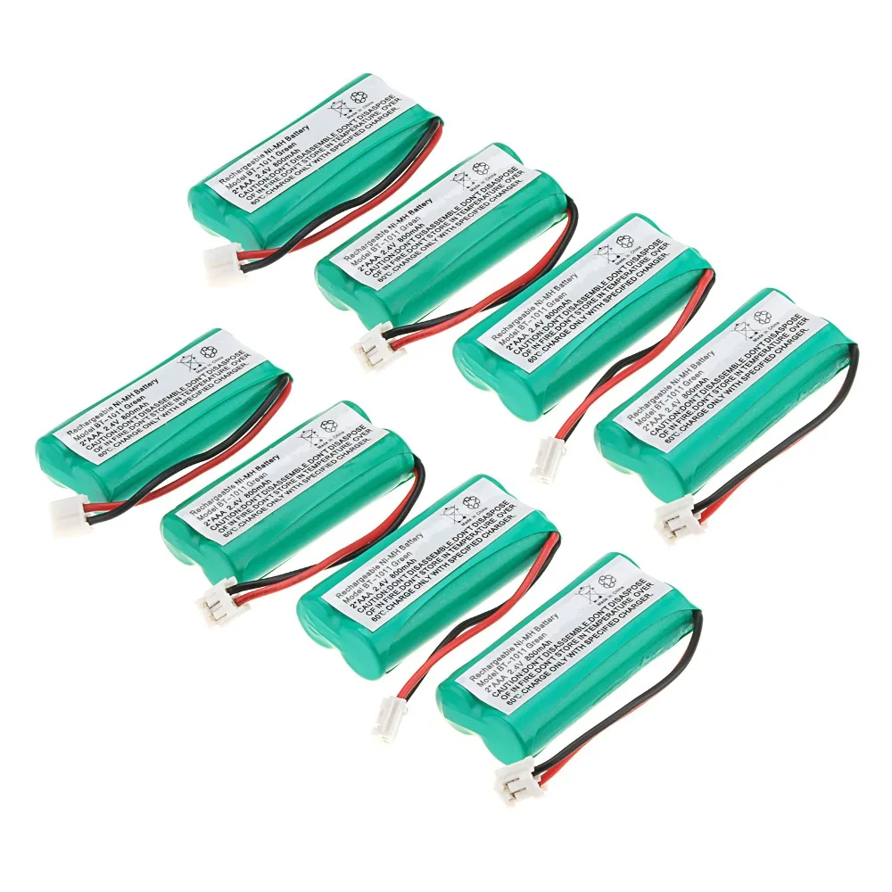 new arrival 8 PCS 2.4V 800mAh Ni MH Cordless Phone Battery for Uniden