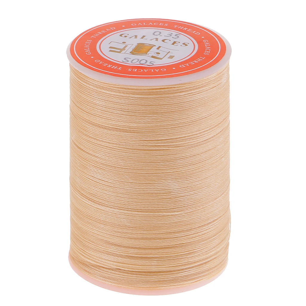 High Quality 4 Rolls 300M 0.35mm Durable Round Waxed Polyester Thread Wax String Leather Sewing Stitching Jewelry Craft
