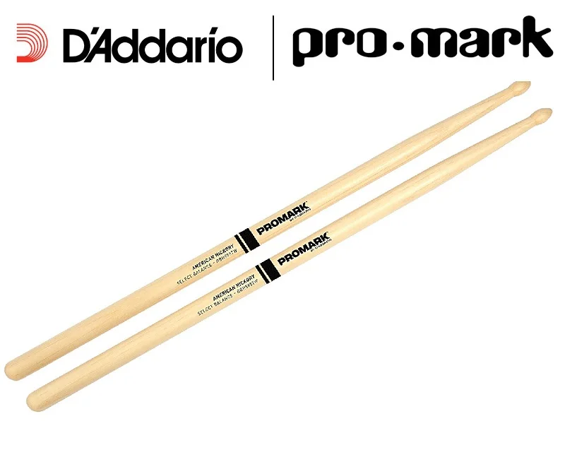 Promark от D'addario выберите баланс вперед/отскок баланс Американский Hickory барабанные палочки 5A/5B, деревянный наконечник слеза падение