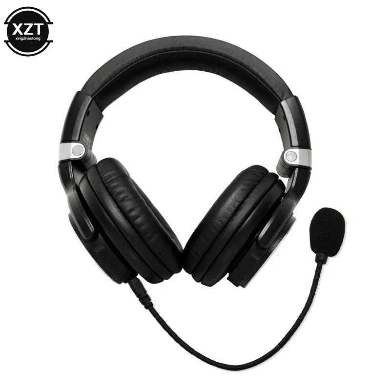 3.5mm Wired Stereo Gaming Headset Mic Mono Professional Computer Gamer HD Microphone for Computer Phone Recorder